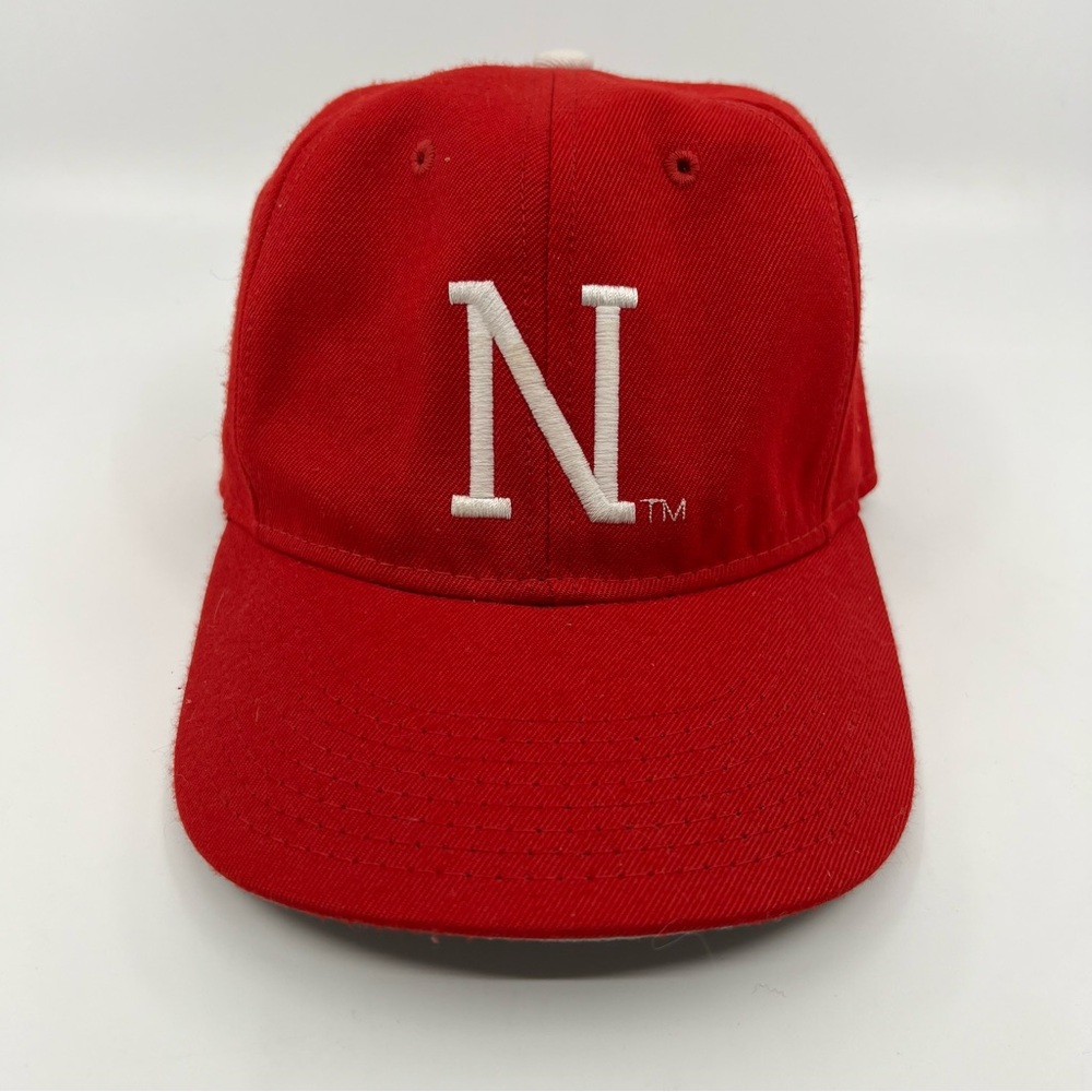 Vintage Roxxi Nebraska Cornhuskers Fitted Hat Cap 1990's 7 Red White Made in USA